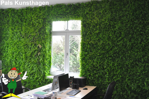 green wall gemaakt met kunsthaag
