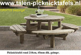 ronde picknicktafel
